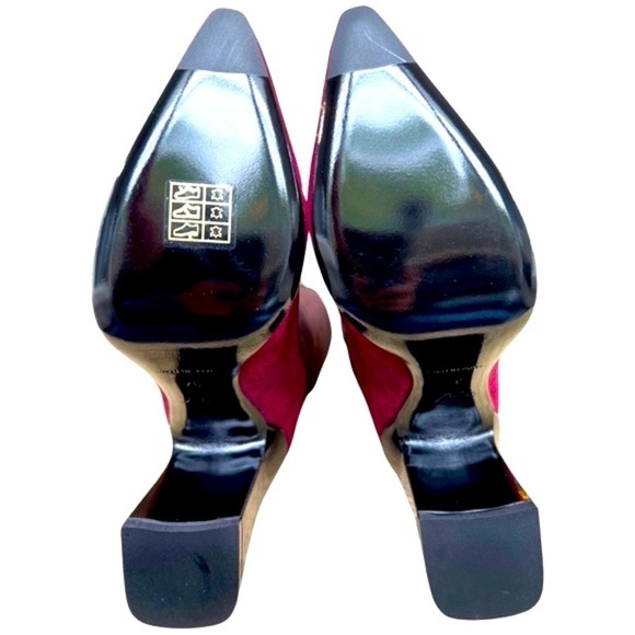 Fabrizio Viti *NIB* Farrah Suede Knee High Boots Brown & Bordeaux Sz 37 (6.5) - Picture 9 of 16